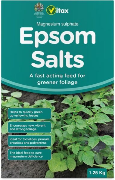 81XFj8Axf7L._AC_SL1500_ Epsom Salts – 1.25kg | Rapid Cure for Magnesium Deficiency | Improves Leaf Greening & Plant Health