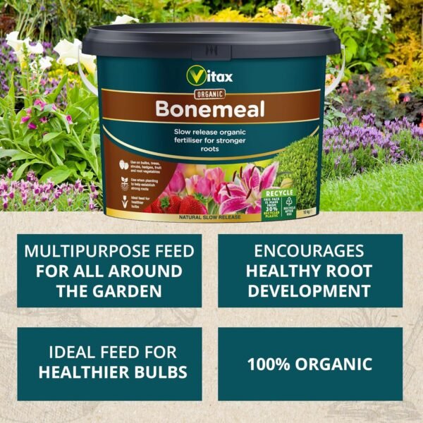 81XIwu0oL2L._AC_SL1500_ Vitax Bonemeal Organic Fertiliser – 10kg Tub | Slow-Release Feed for Healthy Root Development | Ideal for All Plants, Vegetables & Fruit Trees